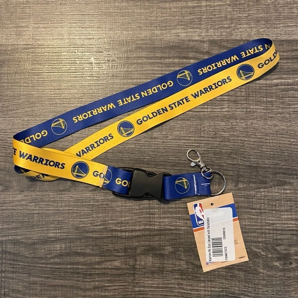 NEW - Wincraft Golden State Warriors Lanyard W/Detachable Buckle 1” (Blue/Gold)